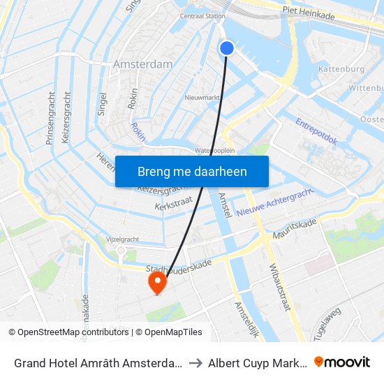 Grand Hotel Amrâth Amsterdam to Albert Cuyp Market map