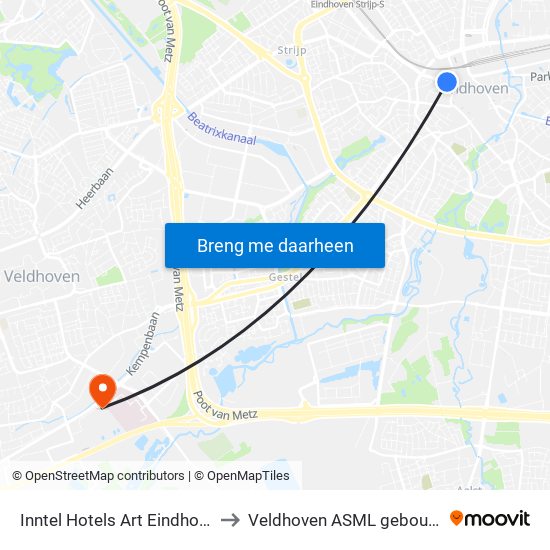 Inntel Hotels Art Eindhoven to Veldhoven ASML gebouw 4 map