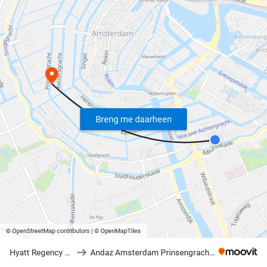 Hyatt Regency Amsterdam to Andaz Amsterdam Prinsengracht a concept by Hyatt map