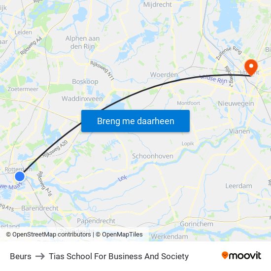 Beurs to Tias School For Business And Society map