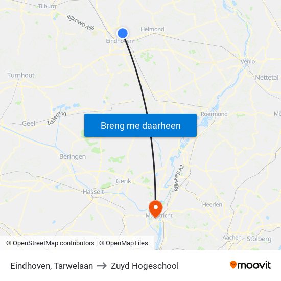 Eindhoven, Tarwelaan to Zuyd Hogeschool map