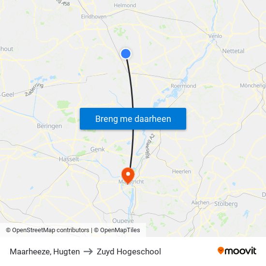 Maarheeze, Hugten to Zuyd Hogeschool map