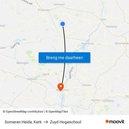 Someren Heide, Kerk to Zuyd Hogeschool map