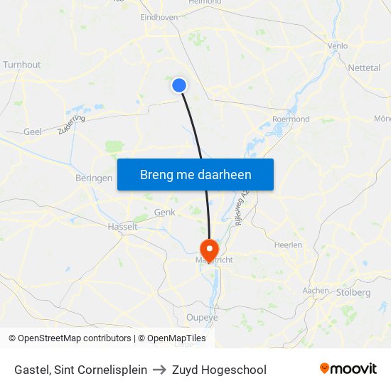 Gastel, Sint Cornelisplein to Zuyd Hogeschool map