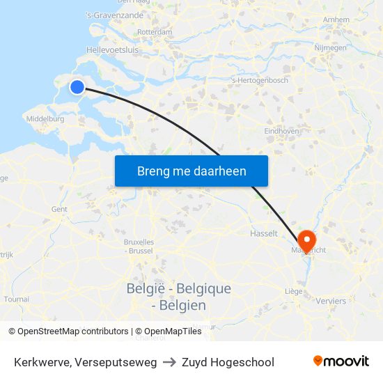 Kerkwerve, Verseputseweg to Zuyd Hogeschool map