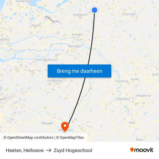 Heeten, Heihoeve to Zuyd Hogeschool map