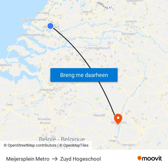 Meijersplein Metro to Zuyd Hogeschool map