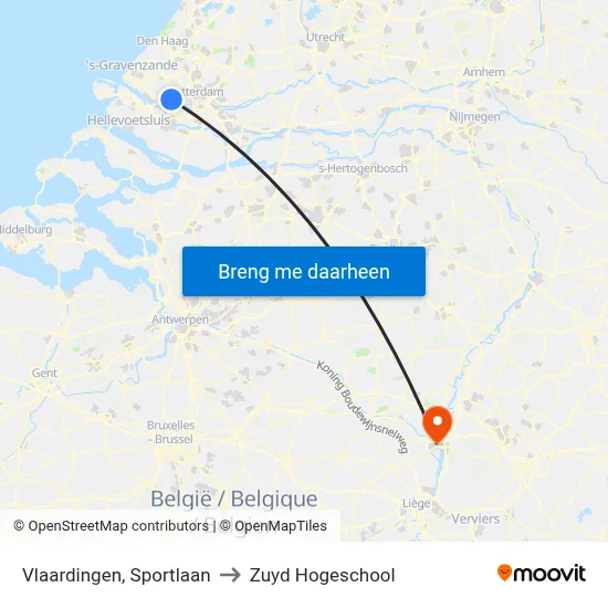 Vlaardingen, Sportlaan to Zuyd Hogeschool map