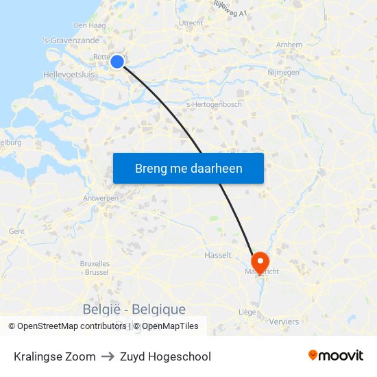 Kralingse Zoom to Zuyd Hogeschool map