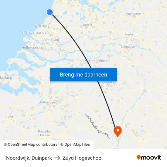 Noordwijk, Duinpark to Zuyd Hogeschool map
