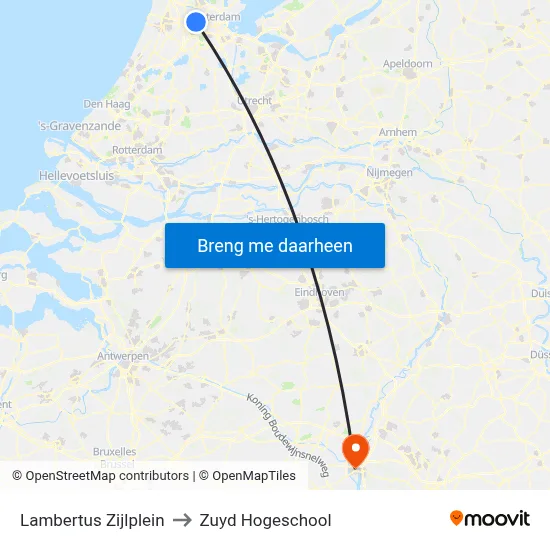 Lambertus Zijlplein to Zuyd Hogeschool map