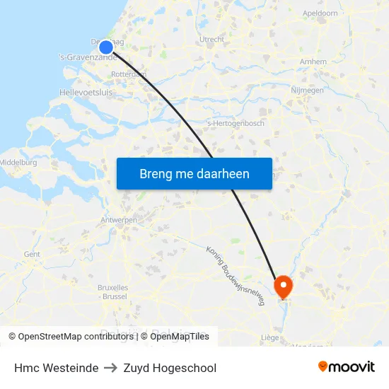Hmc Westeinde to Zuyd Hogeschool map