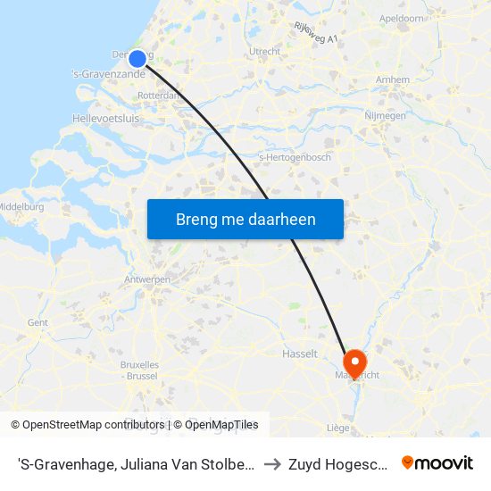 'S-Gravenhage, Juliana Van Stolberglaan to Zuyd Hogeschool map