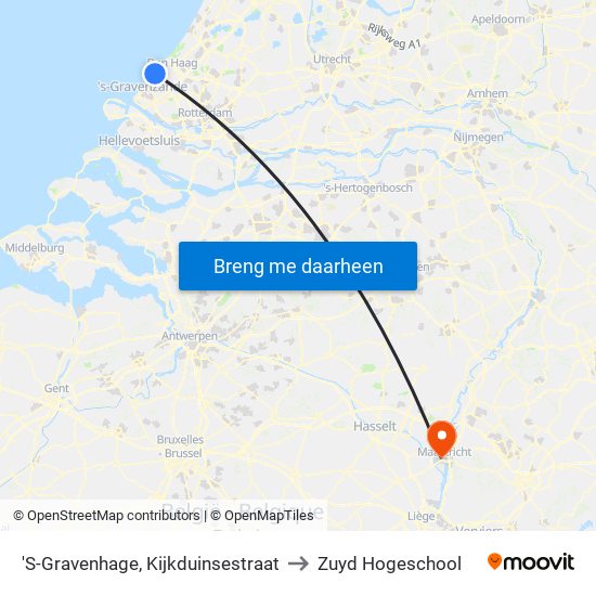 'S-Gravenhage, Kijkduinsestraat to Zuyd Hogeschool map
