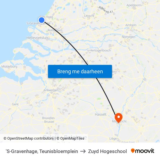 'S-Gravenhage, Teunisbloemplein to Zuyd Hogeschool map