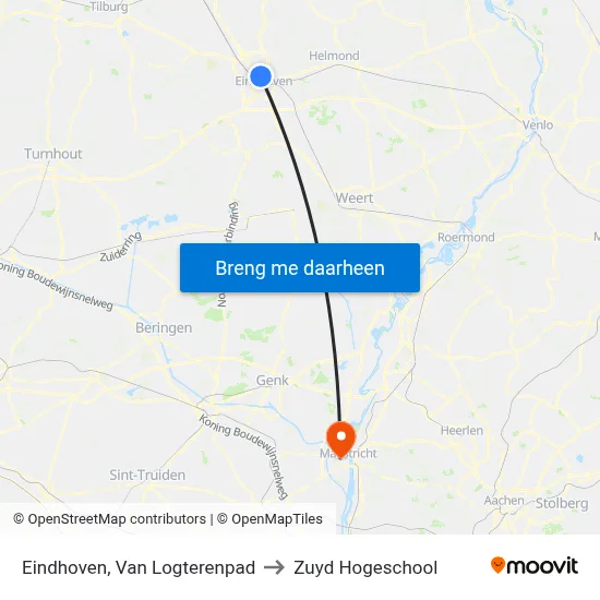 Eindhoven, Van Logterenpad to Zuyd Hogeschool map