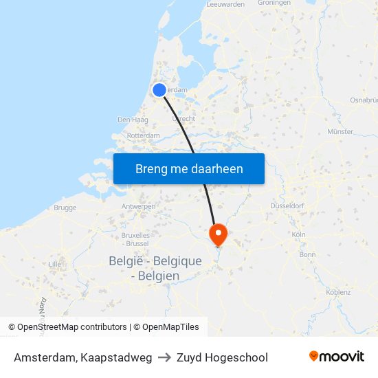 Amsterdam, Kaapstadweg to Zuyd Hogeschool map