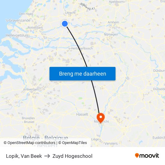 Lopik, Van Beek to Zuyd Hogeschool map