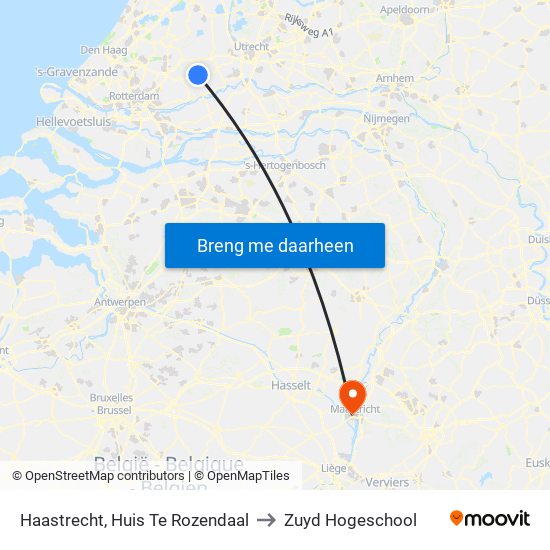 Haastrecht, Huis Te Rozendaal to Zuyd Hogeschool map