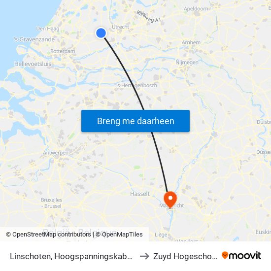 Linschoten, Hoogspanningskabels to Zuyd Hogeschool map