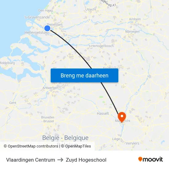 Vlaardingen Centrum to Zuyd Hogeschool map