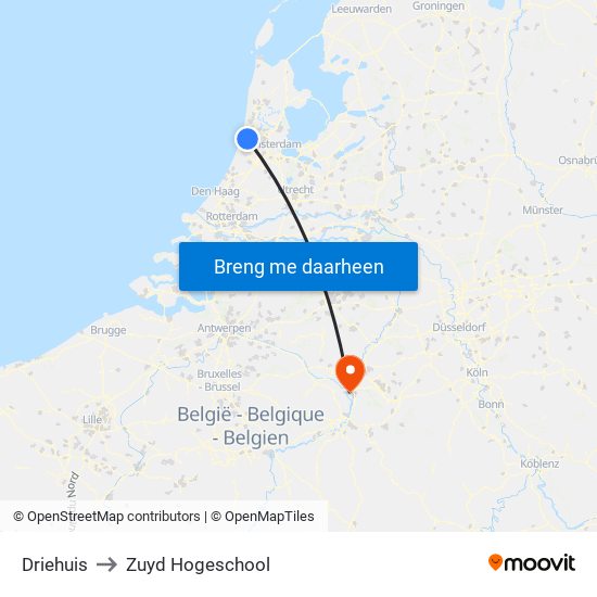 Driehuis to Zuyd Hogeschool map