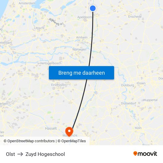 Olst to Zuyd Hogeschool map