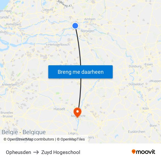 Opheusden to Zuyd Hogeschool map