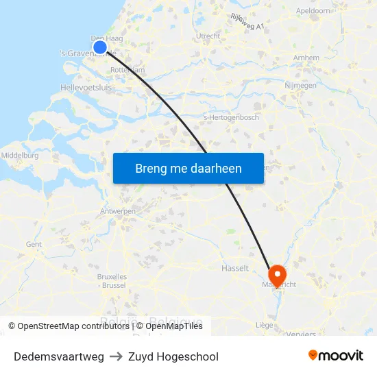 Dedemsvaartweg to Zuyd Hogeschool map