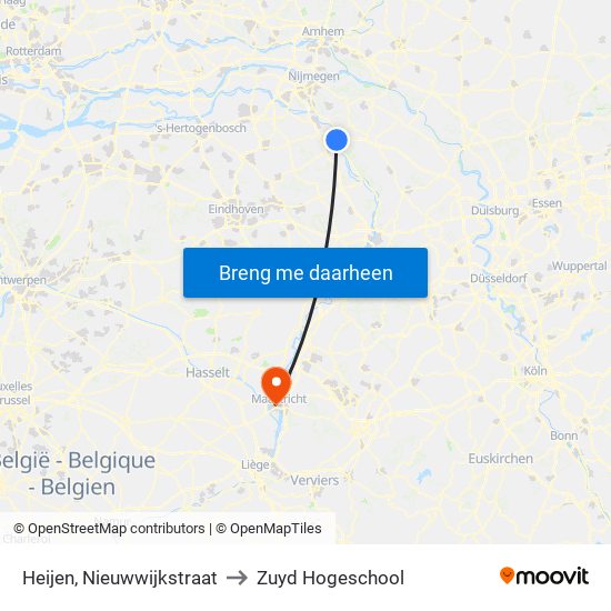 Heijen, Nieuwwijkstraat to Zuyd Hogeschool map