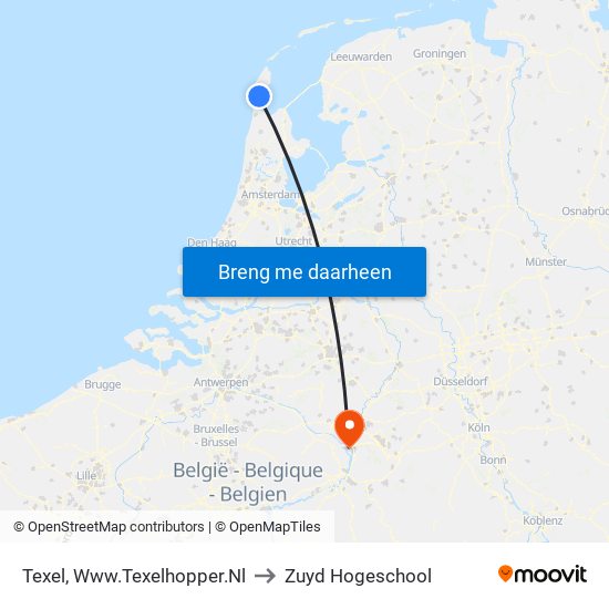 Texel, Www.Texelhopper.Nl to Zuyd Hogeschool map