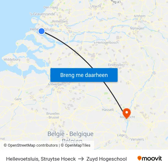 Hellevoetsluis, Struytse Hoeck to Zuyd Hogeschool map