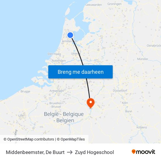 Middenbeemster, De Buurt to Zuyd Hogeschool map