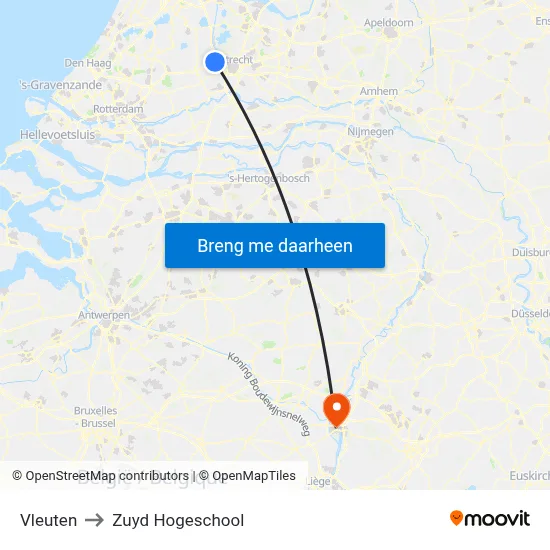Vleuten to Zuyd Hogeschool map