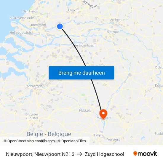 Nieuwpoort, Nieuwpoort N216 to Zuyd Hogeschool map