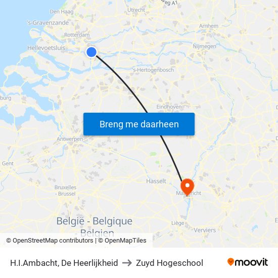 H.I.Ambacht, De Heerlijkheid to Zuyd Hogeschool map