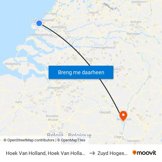 Hoek Van Holland, Hoek Van Holland Strand to Zuyd Hogeschool map