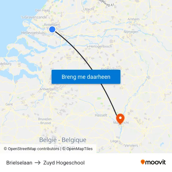 Brielselaan to Zuyd Hogeschool map