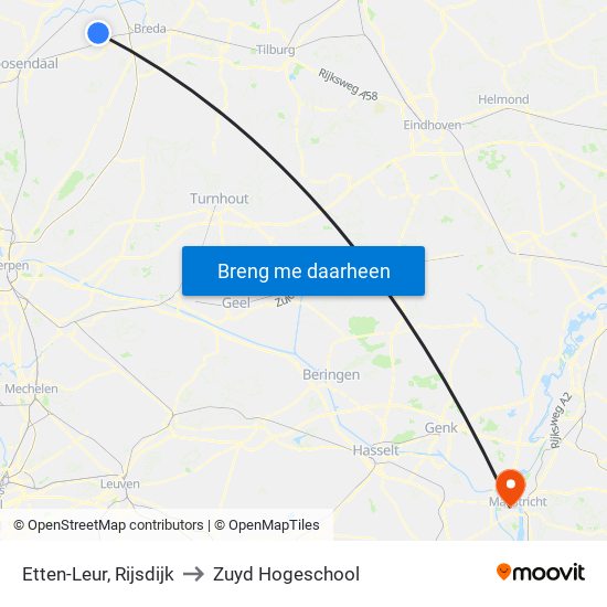 Etten-Leur, Rijsdijk to Zuyd Hogeschool map
