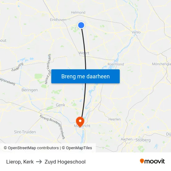 Lierop, Kerk to Zuyd Hogeschool map