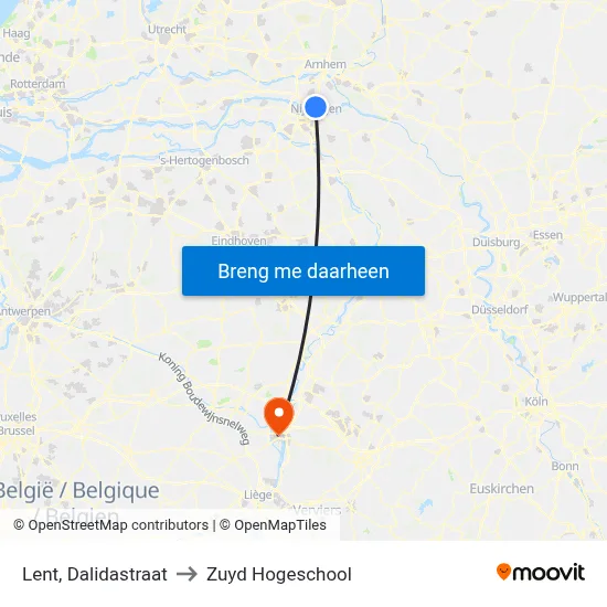 Lent, Dalidastraat to Zuyd Hogeschool map