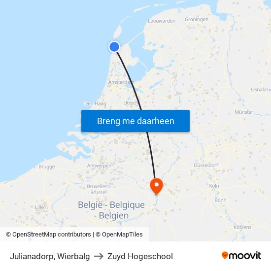 Julianadorp, Wierbalg to Zuyd Hogeschool map