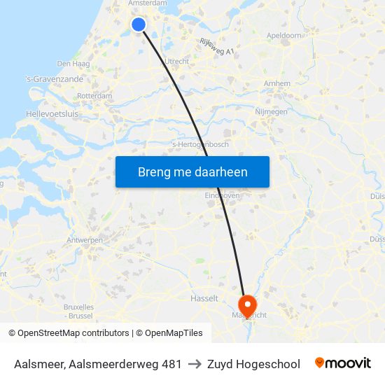 Aalsmeer, Aalsmeerderweg 481 to Zuyd Hogeschool map