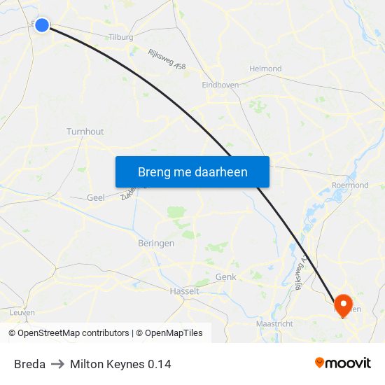 Breda to Milton Keynes 0.14 map