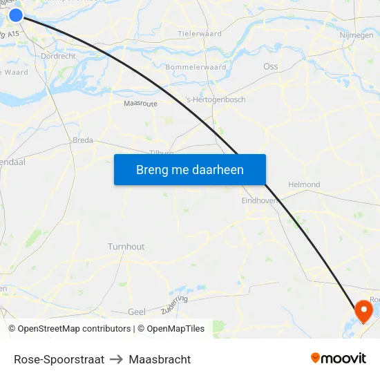 Rose-Spoorstraat to Maasbracht map