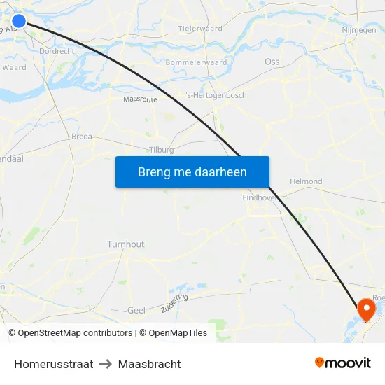 Homerusstraat to Maasbracht map