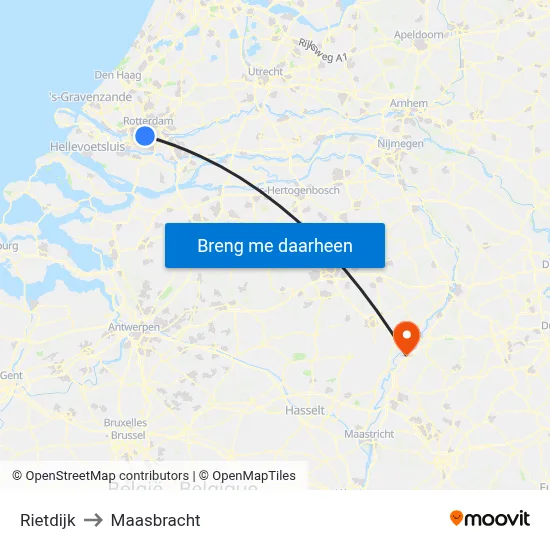 Rietdijk to Maasbracht map