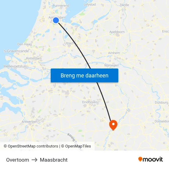 Overtoom to Maasbracht map