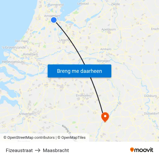 Fizeaustraat to Maasbracht map