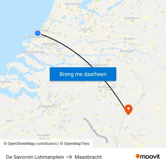 De Savornin Lohmanplein to Maasbracht map